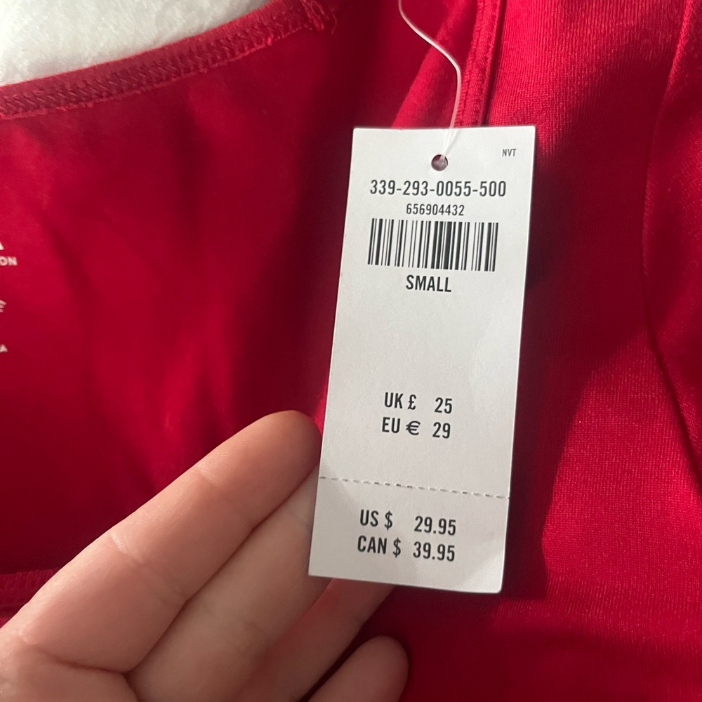 Hollister Red Soft Bodysuit